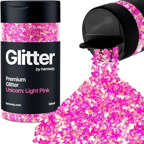 Hemway Chunky Glitzer 105g/3.7oz Mixed Craft Glitzer Puder Pailletten Metallische Flocken für Nail Art Körper Gesicht Auge Haar Fest, Epoxidharz Tumblers Handwerk, Party - Einhorn Hellrosa Mix Hemway Chunky Glitzer 105g/3.7oz Mixed Craft Glitzer Puder Pailletten Metallische Flocken für Nail Art Körper Gesicht Auge Haar Fest, Epoxidharz Tumblers Handwerk, Party - Einhorn Hellrosa Mix von Hemway