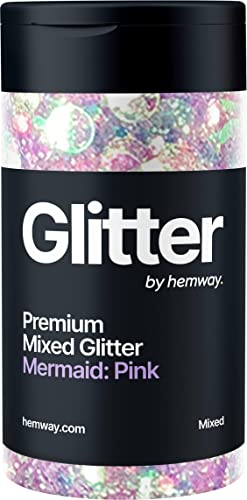 Hemway Chunky Glitzer 120g/4.2oz Mixed Craft Glitzer Puder Pailletten Metallische Flocken für Nail Art Körper Gesicht Auge Haar Fest, Epoxidharz Tumblers Handwerk, Party - Meerjungfrau Rosa Mix Hemway Chunky Glitzer 120g/4.2oz Mixed Craft Glitzer Puder Pailletten Metallische Flocken für Nail Art Körper Gesicht Auge Haar Fest, Epoxidharz Tumblers Handwerk, Party - Meerjungfrau Rosa Mix von Hemway