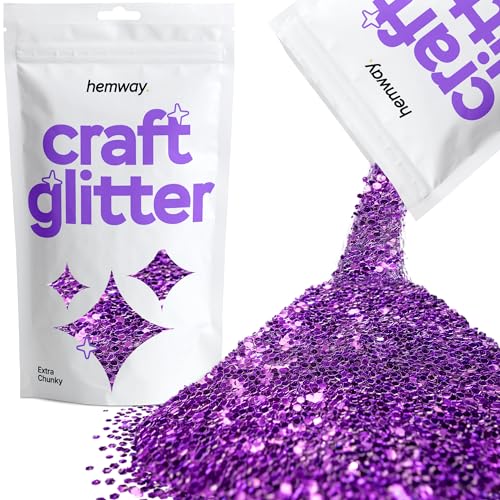 Hemway Craft Glitter 100g 3,5 Unzen Extra-Chunky 1/24" 0,040" 1MM (Purple) von Hemway