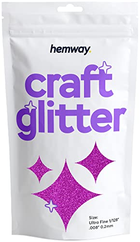 Hemway Craft Glitter 100g 3,5 Unzen Feinstsichter 1/128" 0,008" 0.2MM (Rose Pink) von Hemway