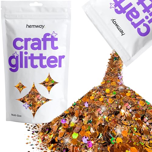 Hemway Craft Glitter - Grobstrick-Fein-Glitter-Mix in verschiedenen Größen für Kunsthandwerk Tumbler Kunstharz Malerei Dekorationen, Kosmetik für Nägel - Bronzebraun Holographisch - 100g / 3.5oz Hemway Craft Glitter - Grobstrick-Fein-Glitter-Mix in verschiedenen Größen für Kunsthandwerk Tumbler Kunstharz Malerei Dekorationen, Kosmetik für Nägel - Bronzebraun Holographisch - 100g / 3.5oz von Hemway