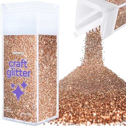 Hemway Craft Glitter Shaker 130g / 4.6oz Glitter for Arts, Crafts, Resin, Tumblers, Nails, Painting, Decoration, Festival, Cosmetic, Body - Fine (1/64" 0.015" 0.4mm) - Bronze Brown von Hemway