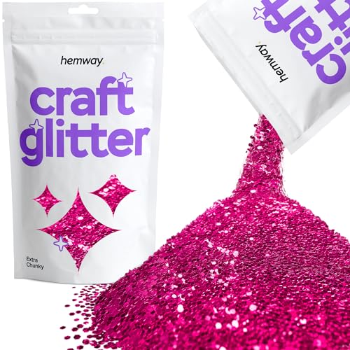 Hemway Craft Glitter 100g 3,5 Unzen Extra-Chunky 1/24" 0,040" 1MM (Dark Rose) von Hemway