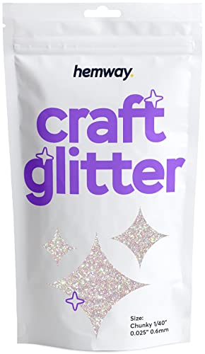 Hemway Craft Glitter 100g 3,5 Unzen Chunky 1/40" 0,025" 0.6MM (Perlmutt) von Hemway
