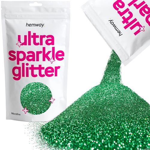 Hemway Erstklassiger Mehrzweck-Glitzerstaub/Puder 0,1 mm 100 Mikron Staub/Puder, 100 g, einzigartige Farben zur Verwendung bei Bastelarbeiten, Weinglas-Arrangements, Dekoration von Hochzeitstischen, für Geschenke, Karten, Blumen, Kosmetika, auf Gesicht, Augenlidern, Körper, Nägeln, Haut, Haar, Bärten, Glitzer, smaragdgrün, 1/256" .004" 0.1mm 100 microns Hemway Erstklassiger Mehrzweck-Glitzerstaub/Puder 0,1 mm 100 Mikron Staub/Puder, 100 g, einzigartige Farben zur Verwendung bei Bastelarbeiten, Weinglas-Arrangements, Dekoration von Hochzeitstischen, für Geschenke, Karten, Blumen, Kosmetika, auf Gesicht, Augenlidern, Körper, Nägeln, Haut, Haar, Bärten, Glitzer, smaragdgrün, 1/256" .004" 0.1mm 100 microns von Hemway