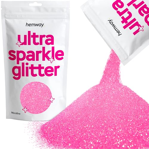 Hemway Erstklassiger Mehrzweck-Glitzerstaub/Puder 0,1 mm 100 Mikron Staub/Puder, 100 g, einzigartige Farben zur Verwendung bei Bastelarbeiten, Weinglas-Arrangements, Dekoration von Hochzeitstischen, für Geschenke, Karten, Blumen, Kosmetika, auf Gesicht, Augenlidern, Körper, Nägeln, Haut, Haar, Bärten, Glitzer, babyrosa, 1/256" .004" 0.1mm 100 microns Hemway Erstklassiger Mehrzweck-Glitzerstaub/Puder 0,1 mm 100 Mikron Staub/Puder, 100 g, einzigartige Farben zur Verwendung bei Bastelarbeiten, Weinglas-Arrangements, Dekoration von Hochzeitstischen, für Geschenke, Karten, Blumen, Kosmetika, auf Gesicht, Augenlidern, Körper, Nägeln, Haut, Haar, Bärten, Glitzer, babyrosa, 1/256" .004" 0.1mm 100 microns von Hemway