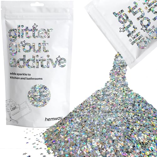 Hemway Glitzer-Zusatzstoff für Mörtel und Fugen, 100 g, für Badezimmer oder Küche, einfache Handhabung, mit Epoxidharz oder Zement basiertem Mörtel vermischen, beständig bei hohen Temperaturen, es läuft keine Farbe aus, Glitzer rostet nicht, mehrfarbig Hemway Glitzer-Zusatzstoff für Mörtel und Fugen, 100 g, für Badezimmer oder Küche, einfache Handhabung, mit Epoxidharz oder Zement basiertem Mörtel vermischen, beständig bei hohen Temperaturen, es läuft keine Farbe aus, Glitzer rostet nicht, mehrfarbig von Hemway