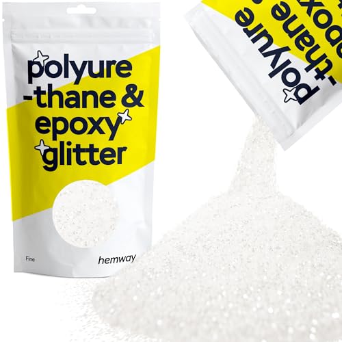 Hemway | Polyurethan und Epoxidharz Glitter - FINE - 1/64" 0,015" 0.4mm - Crystal Diamond White / 100 g von Hemway