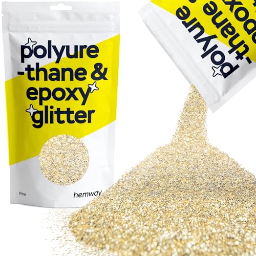 Hemway | Polyurethan und Epoxidharz Glitter - FINE - 1/64" 0,015" 0.4mm - Champagne / 100g von Hemway