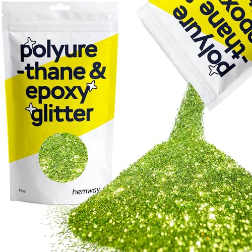 Hemway | Polyurethan und Epoxidharz Glitter - FINE - 1/64" 0,015" 0.4mm - Lindgrün / 100 g von Hemway
