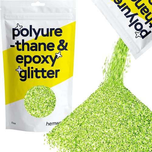 Hemway | Polyurethan und Epoxidharz Glitter - FINE - 1/64" 0,015" 0.4mm - Lindgrün / 100 g von Hemway