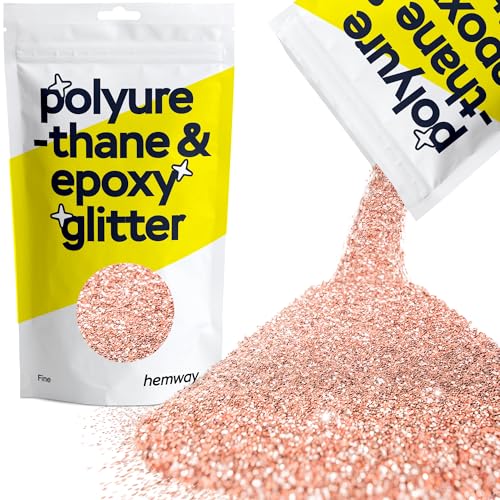 Hemway | Polyurethan und Epoxidharz Glitter - FINE - 1/64" 0,015" 0.4mm - Rose Gold / 100 g von Hemway