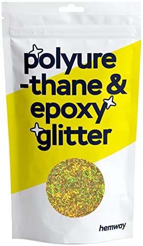 Hemway | Polyurethan und Epoxidharz Glitter [Fiber Strand - Gold Holographic, 100g] von Hemway