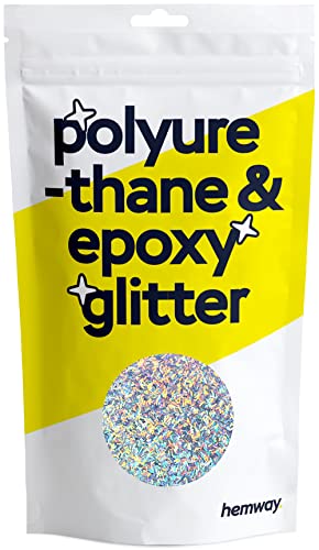 Hemway | Polyurethan und Epoxidharz Glitter [Fiber Strand - Silber Holographic, 100g] von Hemway