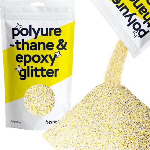 Hemway | Polyurethan und Epoxidharz Glitter - MICROFINE- - 1/256" 0,004" 0,1mm - Gold Silber / 100 g von Hemway