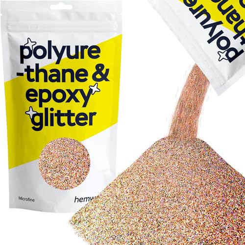 Hemway | Polyurethan und Epoxidharz Glitter - MICROFINE- - 1/256" 0,004" 0,1mm - Gold Silber Holographic / 100 g von Hemway