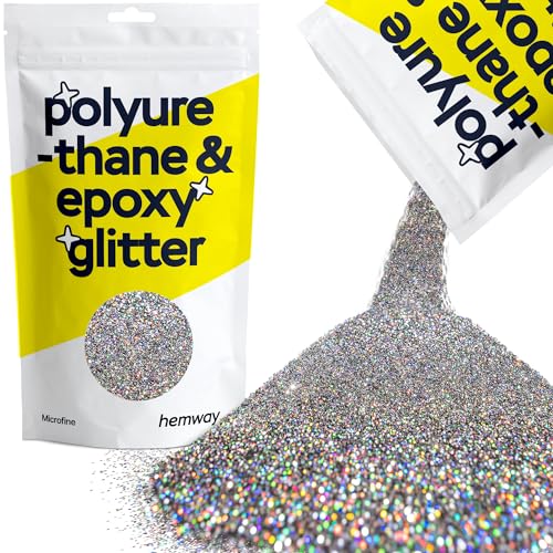 Hemway | Polyurethan und Epoxidharz Glitter - MICROFINE- - 1/256" 0,004" 0,1mm - Gun Metal Holographic / 100 g von Hemway