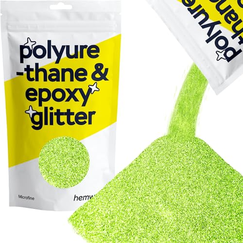 Hemway | Polyurethan und Epoxidharz Glitter - MICROFINE- - 1/256" 0,004" 0,1mm - Lime Green / 100 g von Hemway