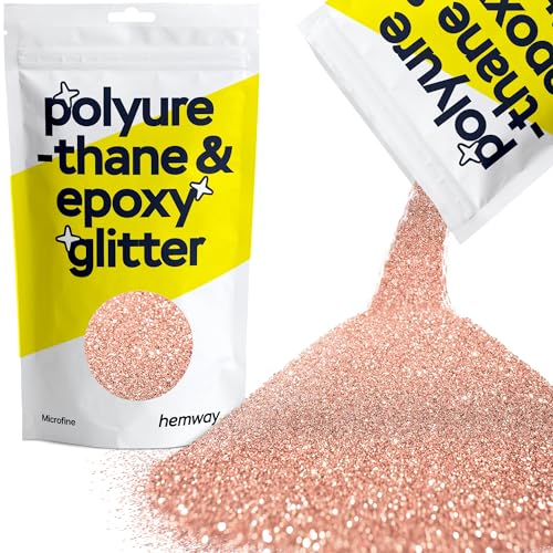 Hemway | Polyurethan und Epoxidharz Glitter - MICROFINE- - 1/256" 0,004" 0,1mm - Rose Gold / 100 g von Hemway