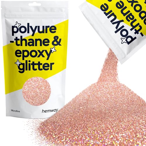 Hemway | Polyurethan und Epoxidharz Glitter - MICROFINE- - 1/256" 0,004" 0,1mm - Rose Gold Holographic / 100 g von Hemway