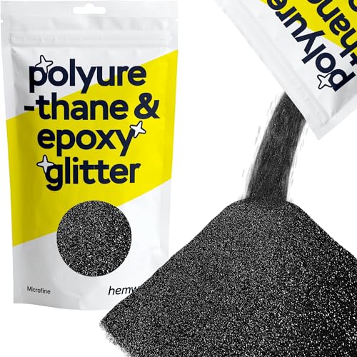 Hemway | Polyurethan und Epoxidharz Glitter - MICROFINE- - 1/256" 0,004" 0,1mm - Schwarz / 100g von Hemway