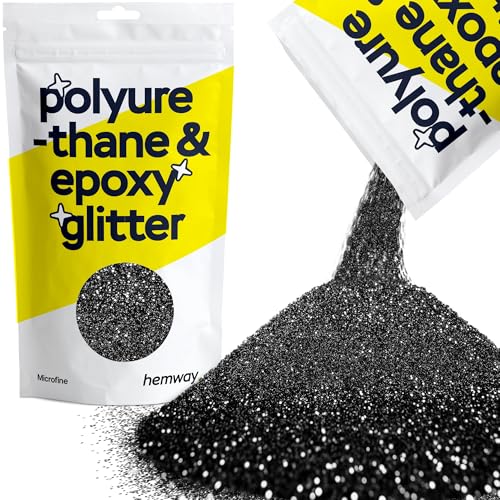 Hemway | Polyurethan und Epoxidharz Glitter - MICROFINE- - 1/256" 0,004" 0,1mm - Schwarz / 100g von Hemway