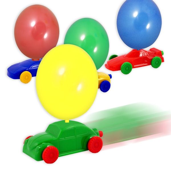 Ballon-Auto mit 2 Luftballons aus Latex, Spielzeugauto für Kinder von Henbrandt Ltd