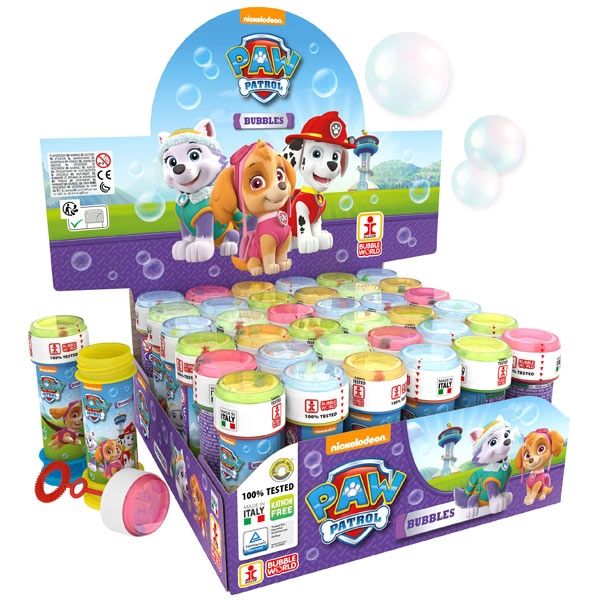 Großpack Paw Patrol Girl Seifenblasen, 36 Stk, mit Geduldspiel