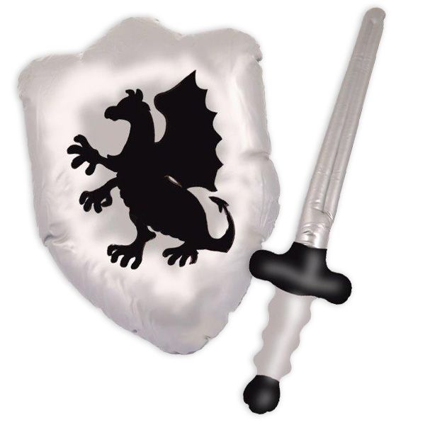 Schwert & Schild - aufblasbare Partydeko von Henbrandt Ltd