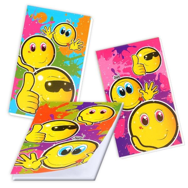 Smiley Notizblock für Kinder, Geschenkidee Schuleinführung, 1 Stk. von Henbrandt Ltd