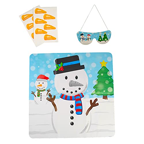 HENBRANDT Schneemann-Weihnachtsfeier-Spiel, kleben Sie die Karotte auf den Schneemann für Jungen und Mädchen, Unisex, Spielzeug, Weihnachtsgeschenk, Strumpffüller, Heiligabend, Box-Spiel HENBRANDT Schneemann-Weihnachtsfeier-Spiel, kleben Sie die Karotte auf den Schneemann für Jungen und Mädchen, Unisex, Spielzeug, Weihnachtsgeschenk, Strumpffüller, Heiligabend, Box-Spiel von Henbrandt