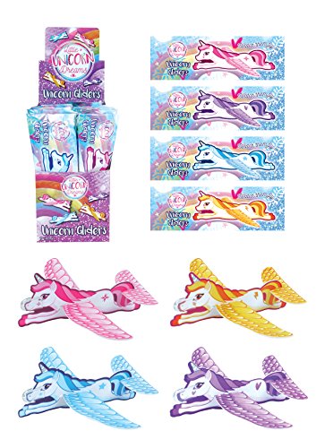 HENBRANDT Unicorn Flying Gliders, Party Bag Fillers Kids Games & Prizes, (12) von Henbrandt
