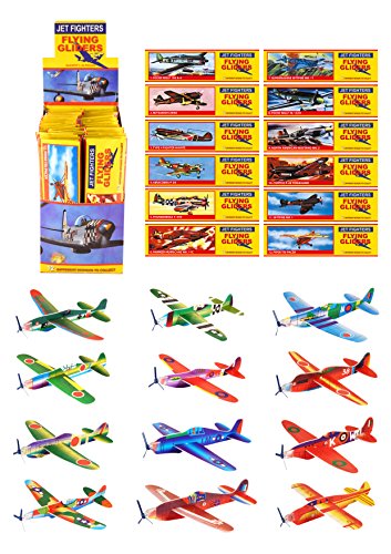 Henbrandt 12 Fliegende Flugzeuggleiter Gleitflugzeuge Styroporflieger Flugzeuge Gastgeschenke fuer Kindergeburtstag, Adventskalender, Hochzeits Füllstoffe von Henbrandt