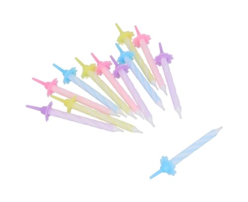 Henbrandt 24 Stück Pastell-Partykerzen mit 12 Kerzenhaltern, 4 verschiedene Pastellfarben, 6 cm, spiralförmige Twist-Feierkerzen für Geburtstagskuchen, Babypartys und Jubiläumsdekorationen Henbrandt 24 Stück Pastell-Partykerzen mit 12 Kerzenhaltern, 4 verschiedene Pastellfarben, 6 cm, spiralförmige Twist-Feierkerzen für Geburtstagskuchen, Babypartys und Jubiläumsdekorationen von Henbrandt