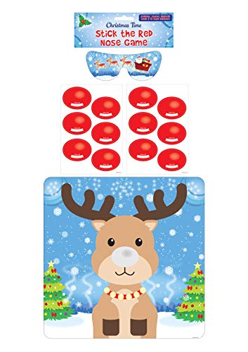Henbrandt Stick Die Nase Auf Der Rentier, Weihnachten Party Spiele Set für Kinder 14 Stück, Weihnachtsfeier Spiel ideal für Strumpffüller oder Partyartikel Henbrandt Stick Die Nase Auf Der Rentier, Weihnachten Party Spiele Set für Kinder 14 Stück, Weihnachtsfeier Spiel ideal für Strumpffüller oder Partyartikel von Henbrandt