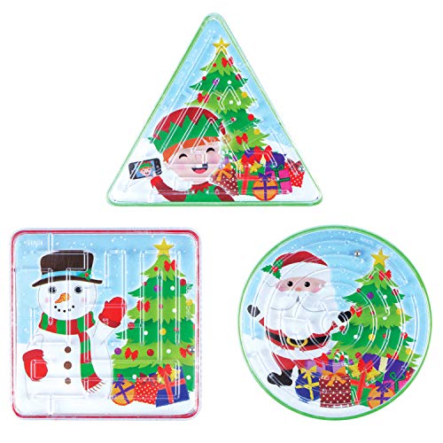 Labyrinth-Geduldsspiel mit Weihnachtsmotiv, 6 Stück Labyrinth-Geduldsspiel mit Weihnachtsmotiv, 6 Stück von Henbrandt