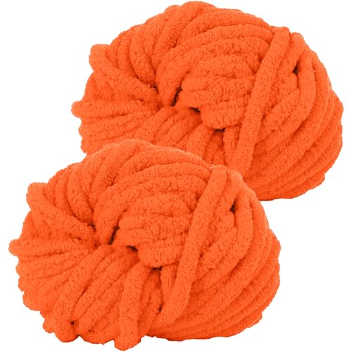 Hengrongshen Dicke Wolle 2 Stück 500g, Chunky Yarn für Armstricken, Dickes Garn zum Häkeln und Stricken von Decken, XXL Riesen Wolle für Schals, Mützen, Haustier Nest - Sonnengelb Hengrongshen Dicke Wolle 2 Stück 500g, Chunky Yarn für Armstricken, Dickes Garn zum Häkeln und Stricken von Decken, XXL Riesen Wolle für Schals, Mützen, Haustier Nest - Sonnengelb von Hengrongshen
