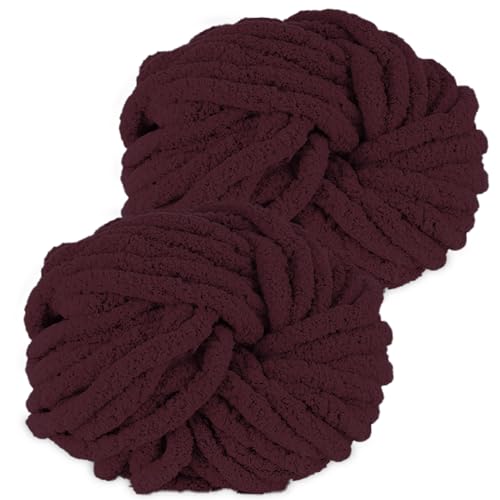 Hengrongshen Dicke Wolle Dickes Garn 2 Stück 500g, Chunky Yarn, Chunky Wool, Armstricken Wolle zum Häkeln für Decke, XXL Riesen Wolle Perfekt zum Weben von Schals Mützen Haustier Nest - Braun Hengrongshen Dicke Wolle Dickes Garn 2 Stück 500g, Chunky Yarn, Chunky Wool, Armstricken Wolle zum Häkeln für Decke, XXL Riesen Wolle Perfekt zum Weben von Schals Mützen Haustier Nest - Braun von Hengrongshen