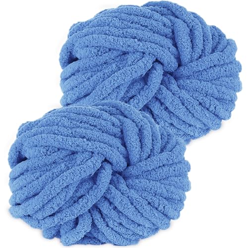 Hengrongshen Dicke Wolle Dickes Garn 2 Stück 500g, Chunky Yarn, Chunky Wool, Armstricken Wolle zum Häkeln für Decke, XXL Riesen Wolle Perfekt zum Weben von Schals Mützen Haustier Nest - Dunkel Blau Hengrongshen Dicke Wolle Dickes Garn 2 Stück 500g, Chunky Yarn, Chunky Wool, Armstricken Wolle zum Häkeln für Decke, XXL Riesen Wolle Perfekt zum Weben von Schals Mützen Haustier Nest - Dunkel Blau von Hengrongshen