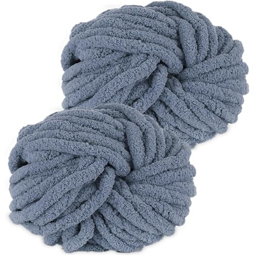 Hengrongshen Dicke Wolle Dickes Garn 2 Stück 500g, Chunky Yarn, Chunky Wool, Armstricken Wolle zum Häkeln für Decke XXL Riesen Wolle Perfekt zum Weben von Schals Mützen Haustier Nest - Dunkel Grau Hengrongshen Dicke Wolle Dickes Garn 2 Stück 500g, Chunky Yarn, Chunky Wool, Armstricken Wolle zum Häkeln für Decke XXL Riesen Wolle Perfekt zum Weben von Schals Mützen Haustier Nest - Dunkel Grau von Hengrongshen
