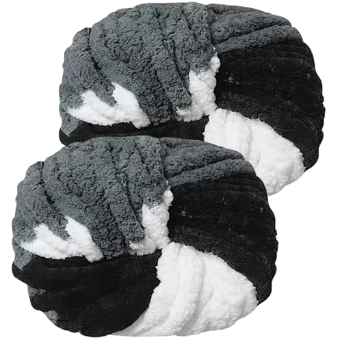 Hengrongshen Dicke Wolle Dickes Garn 2 Stück 500g, Chunky Yarn, Chunky Wool, Armstricken Wolle zum Häkeln für Decke, XXL Riesen Wolle Perfekt zum Weben von Schals Mützen Haustier Nest - Panda Hengrongshen Dicke Wolle Dickes Garn 2 Stück 500g, Chunky Yarn, Chunky Wool, Armstricken Wolle zum Häkeln für Decke, XXL Riesen Wolle Perfekt zum Weben von Schals Mützen Haustier Nest - Panda von Hengrongshen