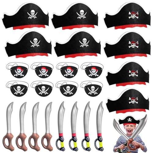 Hengrongshen Piraten Deko Kindergeburtstag, 24 Stück Piraten Kindergeburtstag Geschenke für Jungen und Mädchen, Piraten deko Partydekorationen für Karneval, Karnevalsparty, Halloween, Weihnachten Hengrongshen Piraten Deko Kindergeburtstag, 24 Stück Piraten Kindergeburtstag Geschenke für Jungen und Mädchen, Piraten deko Partydekorationen für Karneval, Karnevalsparty, Halloween, Weihnachten von Hengrongshen