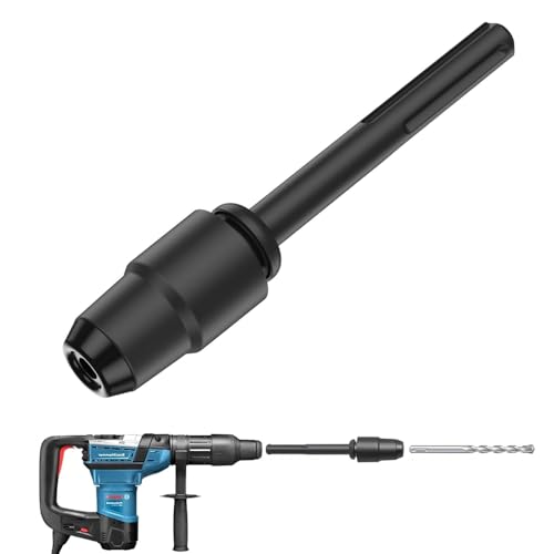 Hengrongshen SDS Max Auf SDS Plus Adapter for Rotary Hammer Drill, Hohe Präzision SDS Adapter mit Stabilem Klemmdesign, SDS Max Adapter (250MM) für Demolition Hammer Bohrhammer Bohrfutteradapter von Hengrongshen