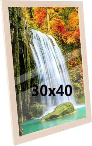 Hengsong Bilderrahmen 30x40,Bilderrahmen Vintage,Bilderrahmen 30x40 holz mit Plexi-Glas für Foto von 30x40cm,32.9×42.9cm Hengsong Bilderrahmen 30x40,Bilderrahmen Vintage,Bilderrahmen 30x40 holz mit Plexi-Glas für Foto von 30x40cm,32.9×42.9cm von Hengsong