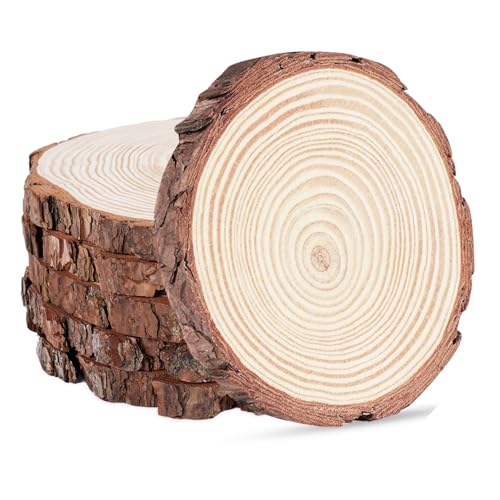 Hengsong Holzscheiben Ohne Loch 6 Stk,Holzplatte Rund 18-20cm,Baumscheiben,Holzscheiben zum Basteln,Baumrinde zum Basteln für DIY&Holzanhänger zum Bemalen&Hochzeits-Weihnachtsdeko Hengsong Holzscheiben Ohne Loch 6 Stk,Holzplatte Rund 18-20cm,Baumscheiben,Holzscheiben zum Basteln,Baumrinde zum Basteln für DIY&Holzanhänger zum Bemalen&Hochzeits-Weihnachtsdeko von Hengsong