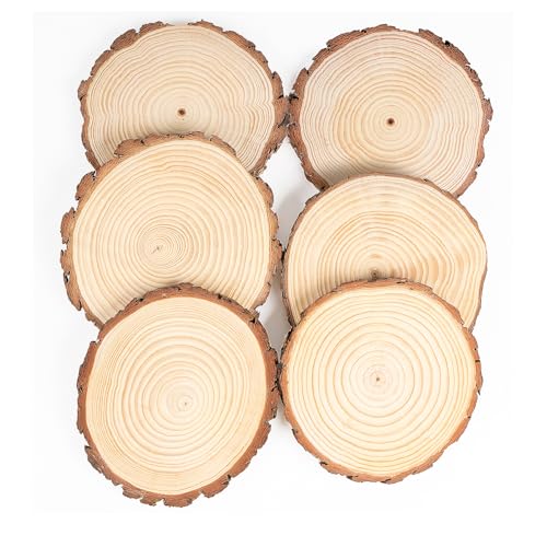 Hengsong Holzscheiben Ohne Loch 6 Stk,Holzplatte Rund 20-22cm,Baumscheiben,Holzscheiben zum Basteln,Baumrinde zum Basteln für DIY&Holzanhänger zum Bemalen&Hochzeits-Weihnachtsdeko Hengsong Holzscheiben Ohne Loch 6 Stk,Holzplatte Rund 20-22cm,Baumscheiben,Holzscheiben zum Basteln,Baumrinde zum Basteln für DIY&Holzanhänger zum Bemalen&Hochzeits-Weihnachtsdeko von Hengsong