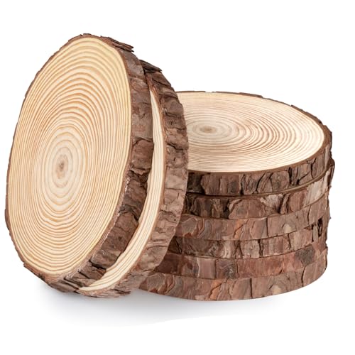 Hengsong Holzscheiben Ohne Loch 8 Stk,Holzplatte Rund 16-17cm,Baumscheiben,Holzscheiben zum Basteln,Baumrinde zum Basteln für DIY&Holzanhänger zum Bemalen&Hochzeits-Weihnachtsdeko Hengsong Holzscheiben Ohne Loch 8 Stk,Holzplatte Rund 16-17cm,Baumscheiben,Holzscheiben zum Basteln,Baumrinde zum Basteln für DIY&Holzanhänger zum Bemalen&Hochzeits-Weihnachtsdeko von Hengsong