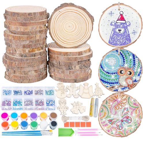 Hengsong Holzscheiben mit Loch 30 Stücke,Holzpl atte Rund 8-9cm,Baumscheiben,Holzscheiben zum Basteln,Baumrinde zum Basteln für DIY&Holzanhänger zum Bemalen&Hochzeits-Weihnachtsdeko Hengsong Holzscheiben mit Loch 30 Stücke,Holzpl atte Rund 8-9cm,Baumscheiben,Holzscheiben zum Basteln,Baumrinde zum Basteln für DIY&Holzanhänger zum Bemalen&Hochzeits-Weihnachtsdeko von Hengsong
