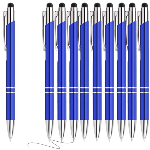 Hengsong Kugelschreiber Hochwertig,100 Kugelschreiber mit Touchpen Set,mit 0,7-mm-Mine,Druckkugelschreiber,für Büro,Business&Schule,Metall,Blau mit Schwarz tinte Hengsong Kugelschreiber Hochwertig,100 Kugelschreiber mit Touchpen Set,mit 0,7-mm-Mine,Druckkugelschreiber,für Büro,Business&Schule,Metall,Blau mit Schwarz tinte von Hengsong