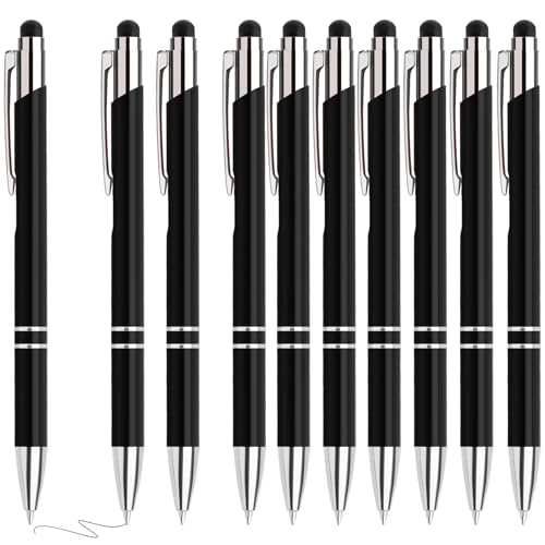 Hengsong Kugelschreiber Hochwertig,100 Kugelschreiber mit Touchpen Set,mit 0,7-mm-Mine,Druckkugelschreiber,für Büro,Business&Schule,Metall,Schwarz mit Schwarz tinte Hengsong Kugelschreiber Hochwertig,100 Kugelschreiber mit Touchpen Set,mit 0,7-mm-Mine,Druckkugelschreiber,für Büro,Business&Schule,Metall,Schwarz mit Schwarz tinte von Hengsong